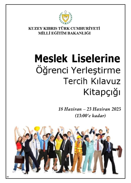 Meslek Liselerine Öğrenci Yerleştirme Tercih Kılavuz Kitapçığı